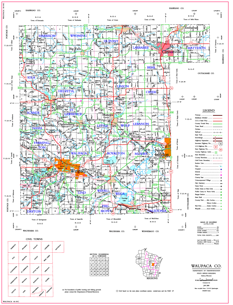 Waupaca Map